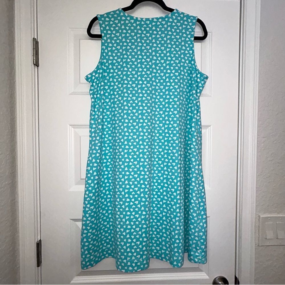 Lulu-B Heart Print Sleeveless Tunic Swing A-Line Dress - Picture 10 of 11